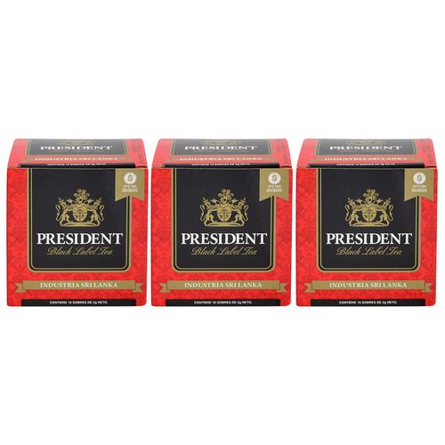 Te PRESIDENT 30 sobres pack 3x2 60 g