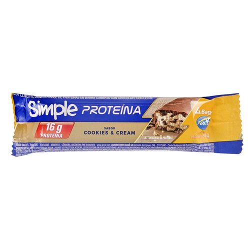 Barra cookies y crema simple 45 g