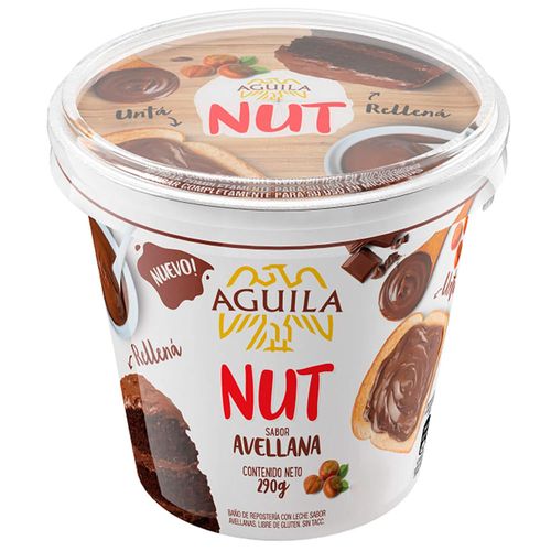 Baño de repostería AGUILA sabor avellana pote 290g