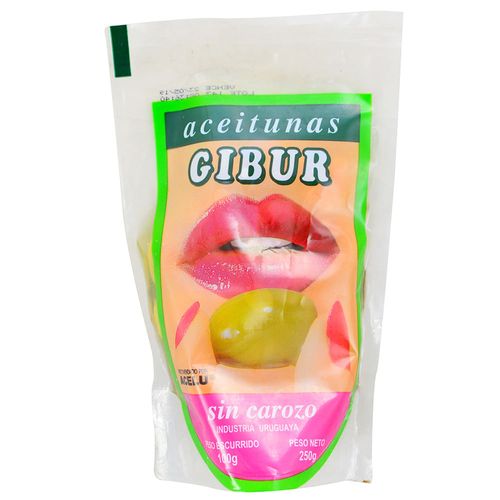 Aceitunas verdes GIBUR sin carozo 100 g