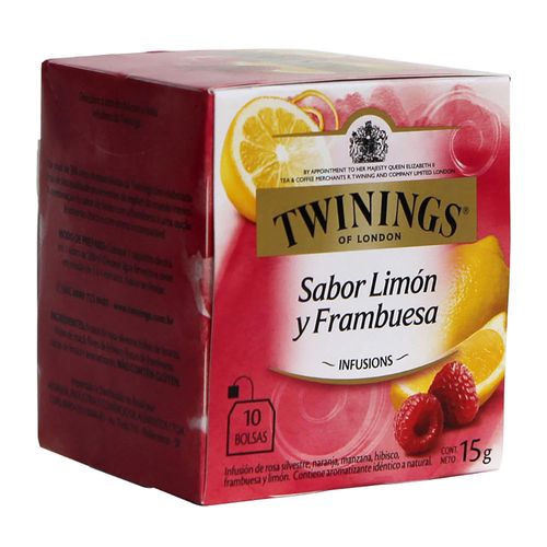 Té TWININGS limón y frambuesa 10 un.