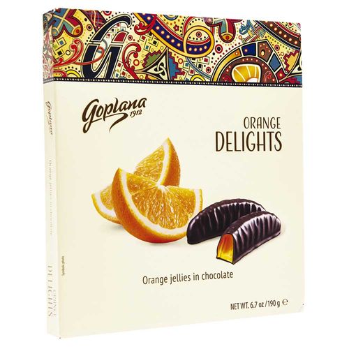 Bombones DELIGHT rellenos naranja 190 g