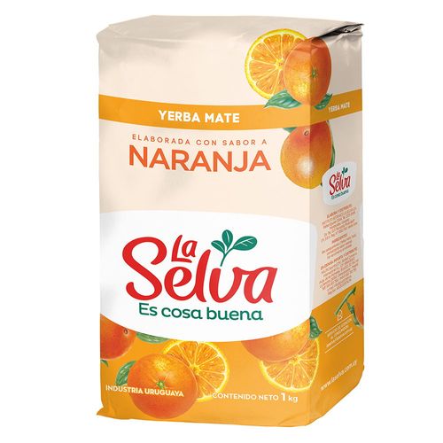 Yerba LA SELVA sabor naranja pq. 1 kg