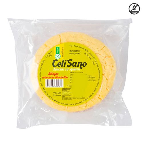 Alfajor membrillo CELISANO sin gluten sin lactosa 70 g