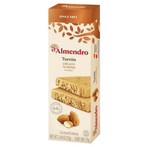 Turrón EL ALMENDRO blando con crema almendras 75 g