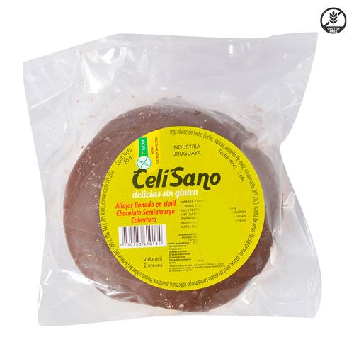 Alfajor CELISANO bañado chocolate sin gluten 80 g