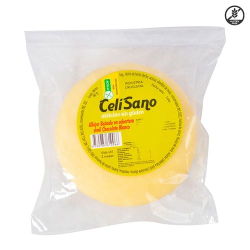 Alfajor CELISANO bañado chocolate blanco sin gluten 80 g