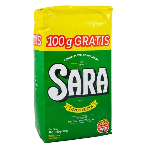 Yerba SARA compuesta 1 kg + 100 g de regalo