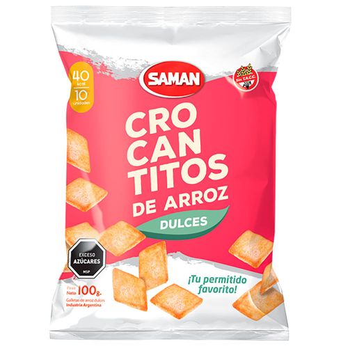 Galletas arroz SAMAN Crocantitos dulces 100 g