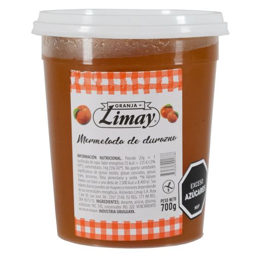 Mermelada LIMAY de durazno pote 700 g