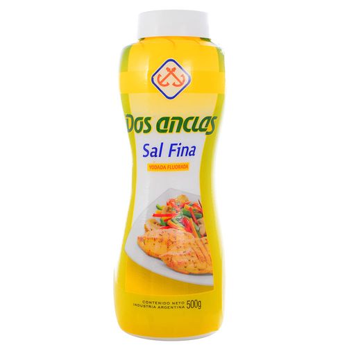 Salero DOS ANCLAS yodada fluorada fina 500 g