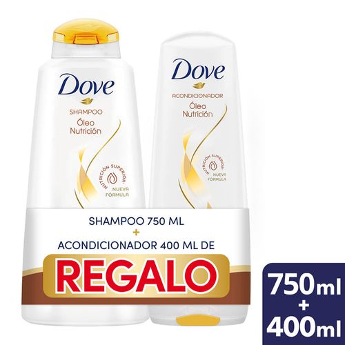 Pack DOVE Oleo shampoo 750 ml + acondicionador 400 ml