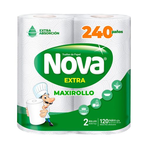 Rollo de cocina NOVA maxirollo 120 Paños 2 un.