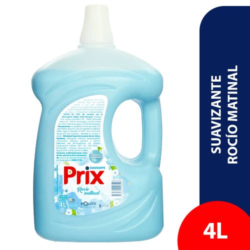 Suavizante ropa Prix rocío matinal 4 L