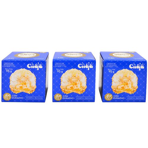 Pack x 3 postre CHAJÁ con durazno