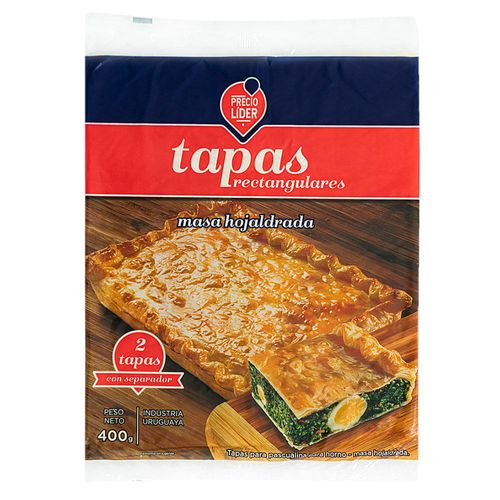 Tapas Rectangulares Hojaldradas PRECIO LIDER 400 g