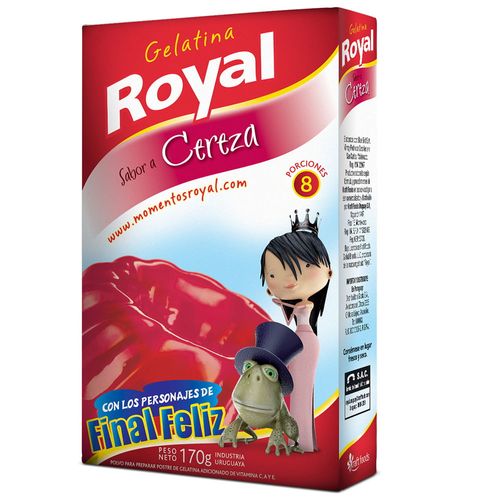 Gelatina Cereza ROYAL 8 porciones 170 g