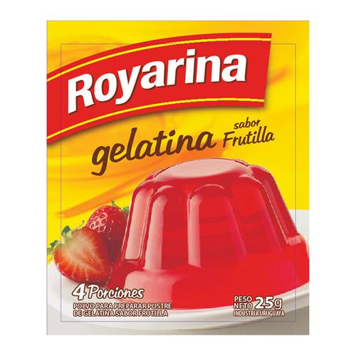 Gelatina ROYARINA frutilla 4 porciones