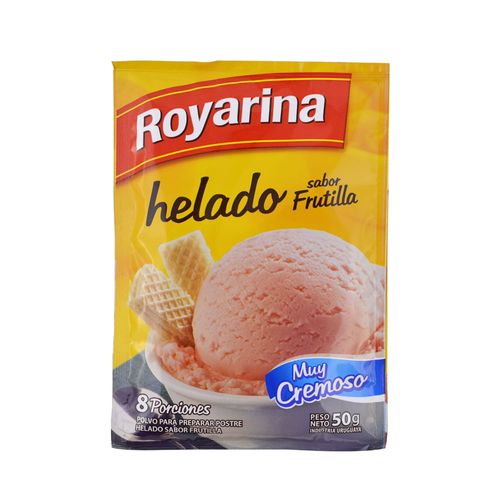 Polvo para preparar helado ROYARINA frutilla 50 g