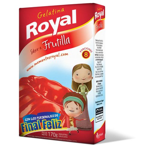 Gelatina ROYAL frutilla 8 porciones 170 g