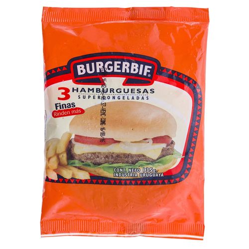 Hamburguesas BURGERBIF x 3 un. 135 g