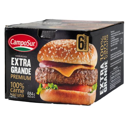 Hamburguesas extra grandes CAMPOSUR 6 Un. 684 g