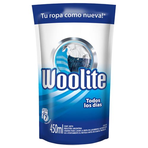 Jabón Líquido WOOLITE Completo Clásico doy pack 450 ml