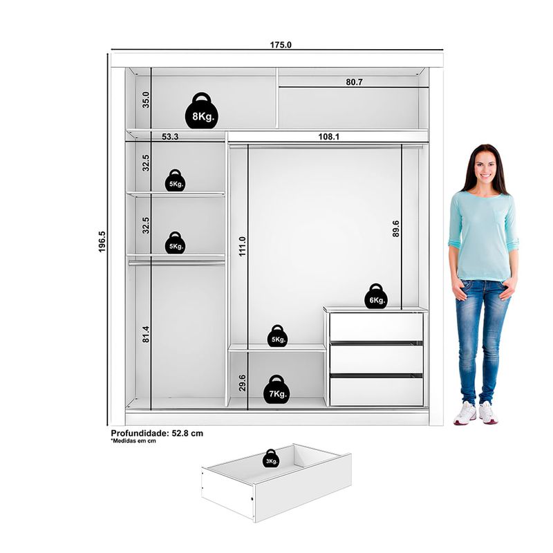 Placard-Veneza-2-puertas-corredizas-3-Cajones-175x1965x528-cm-2