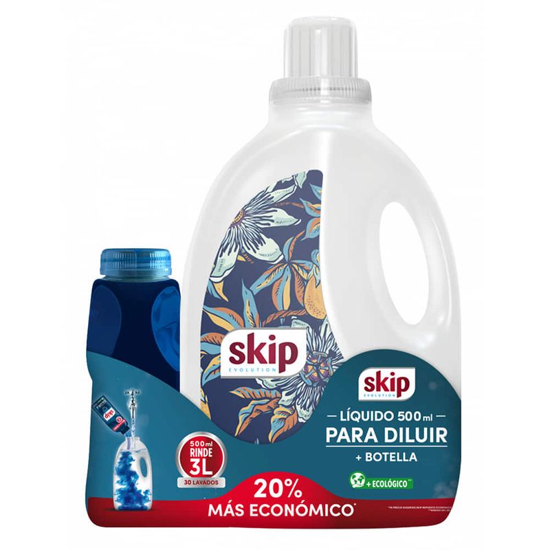 Pack-detergente-liquido-SKIP-para-diluir-botella-500-ml---botella-gratis-0