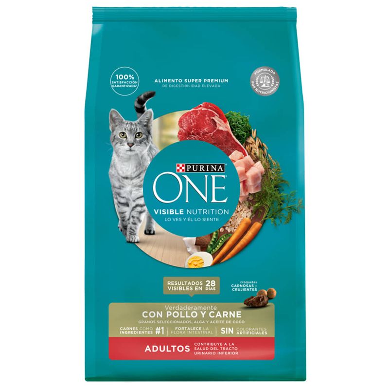 Alimento-ONE-gato-pollo-y-carne-500-g-0