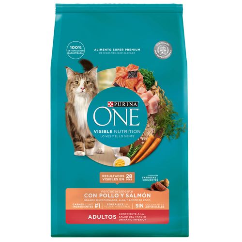 Alimento ONE gato pollo y salmon 2 kg