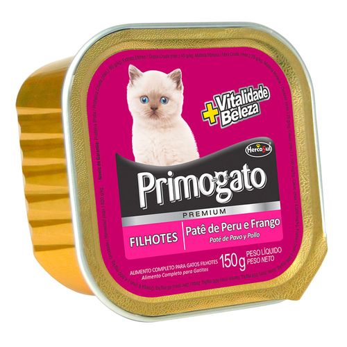 Pate PRIMOGATO filhotes de pavo y pollo x 150 g