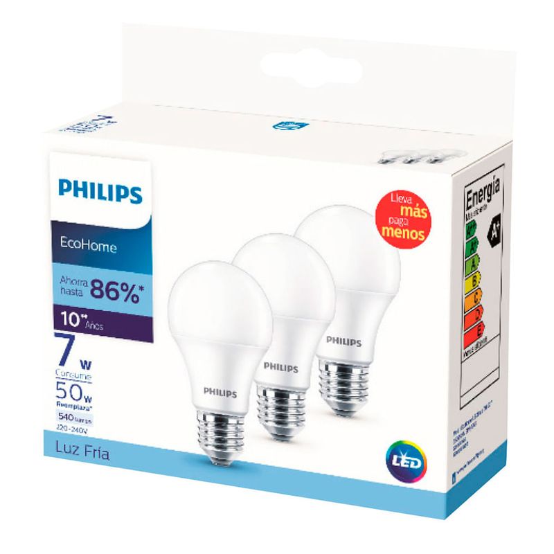 Lampara-LED-PHILIPS-ecohome-fria-x-3-7W-0