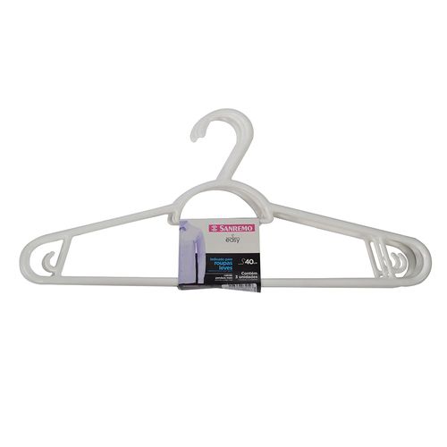 Percha juvenil x 3 blancas