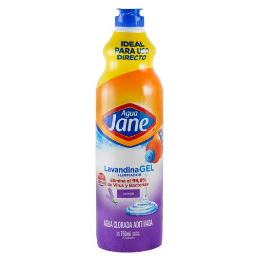 Lavandina AGUA JANE gel lavanda 750 cc