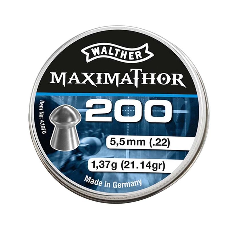 Chumbo-WALTHER-Maximathor-55-mm-X-200-Unidades-Alta-Precision-Mad-0