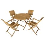 Juego-jardin-en-madera-4-sillas-plegables-0