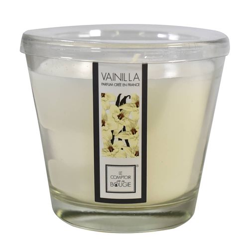 Vela aromática en vaso 90 g aroma vainilla