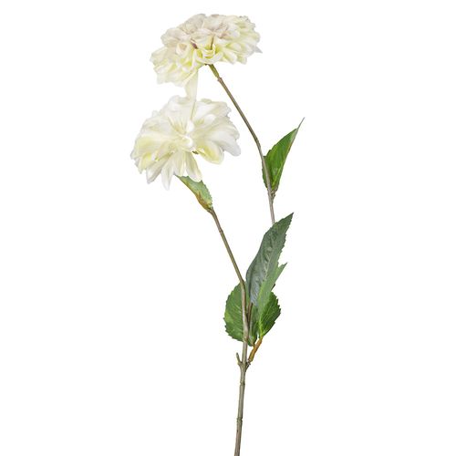 Flor artificial dalia blanca lila