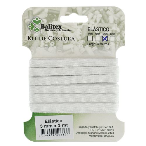 Elástico 5 mm x 3 metros