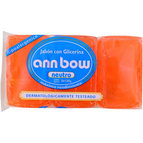 Jabón Glicerina Ann Bow Mixto 3 un.