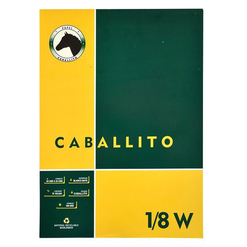 Block dibujo 1/8 W CABALLITO 10 hojas 100g