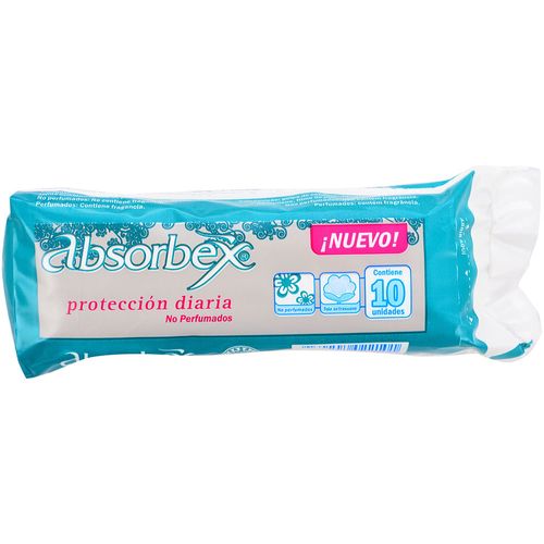 Protector diario ABSORBEX sin perfume 10 un.