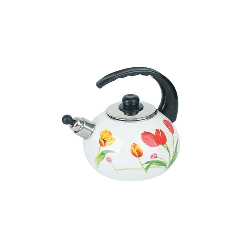 Caldera acero esmalte vitrificado flores 2.5L