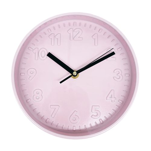 Reloj de pared D:19.5 cm rosado