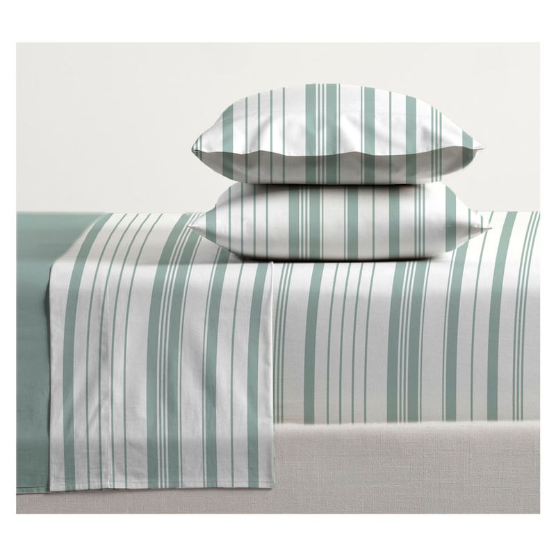 Juego-de-Sabanas-HOME-Super-King-180-hilos-blanco-verde-con-franjas-2