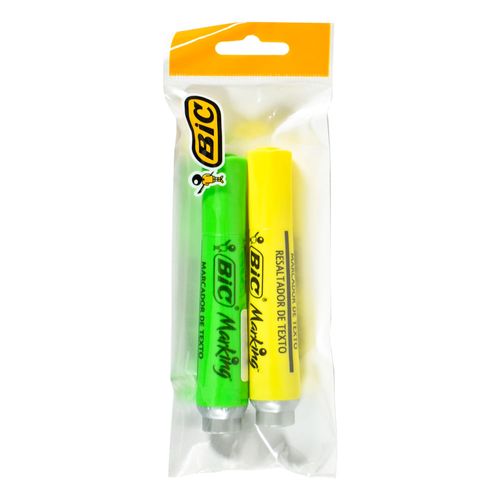 Resaltador BIC 2 un. Verde Amarillo