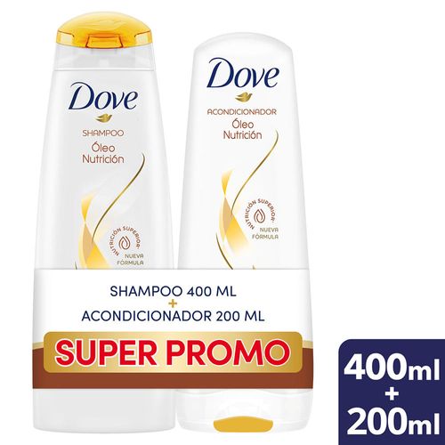 Pack DOVE Oleo Shampoo 400 ml + acondicionador 200 ml