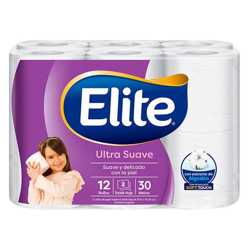 Papel higiénico ELITE ultra doble hoja 30 m 12x10