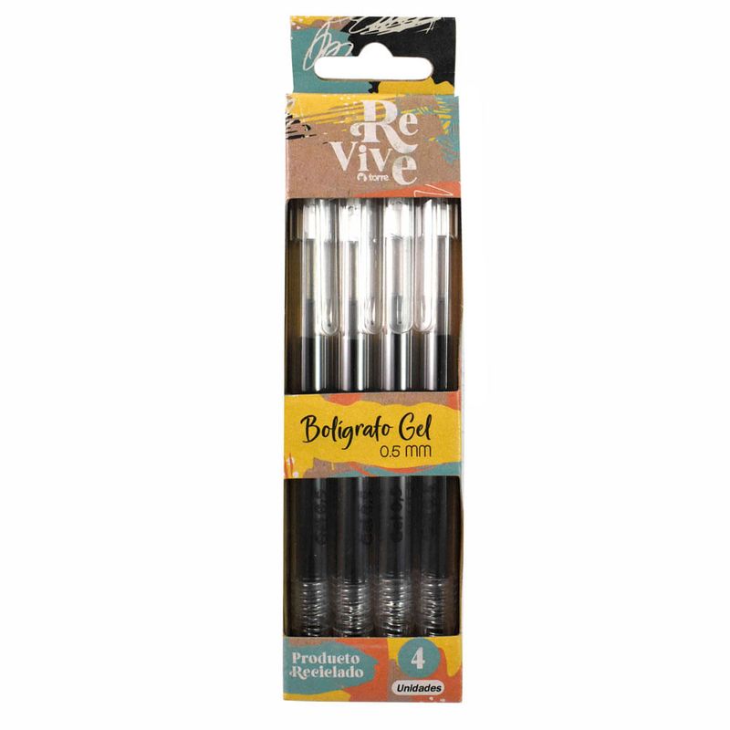 Boligrafo-gel-TORRE-revive-05-mm-negro-4-un-eco-0